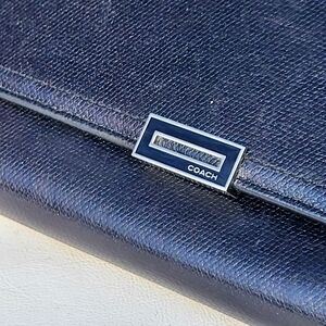 Coach Black TriFold Leather Wallet